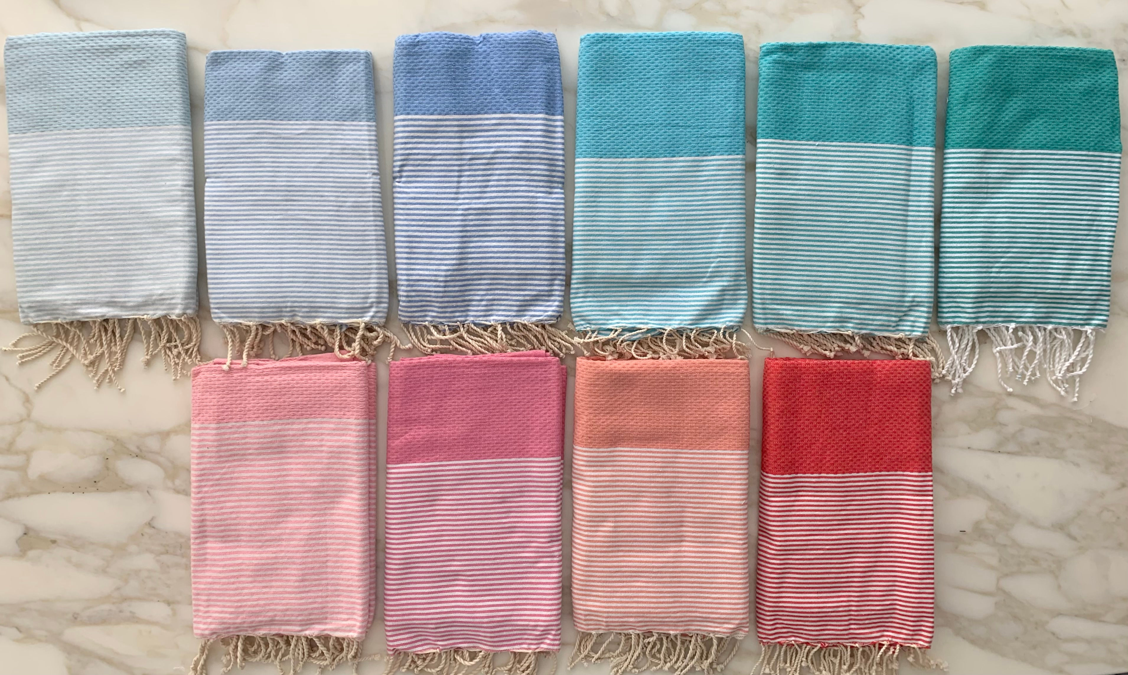 Fouta de plage à rayures - adulte