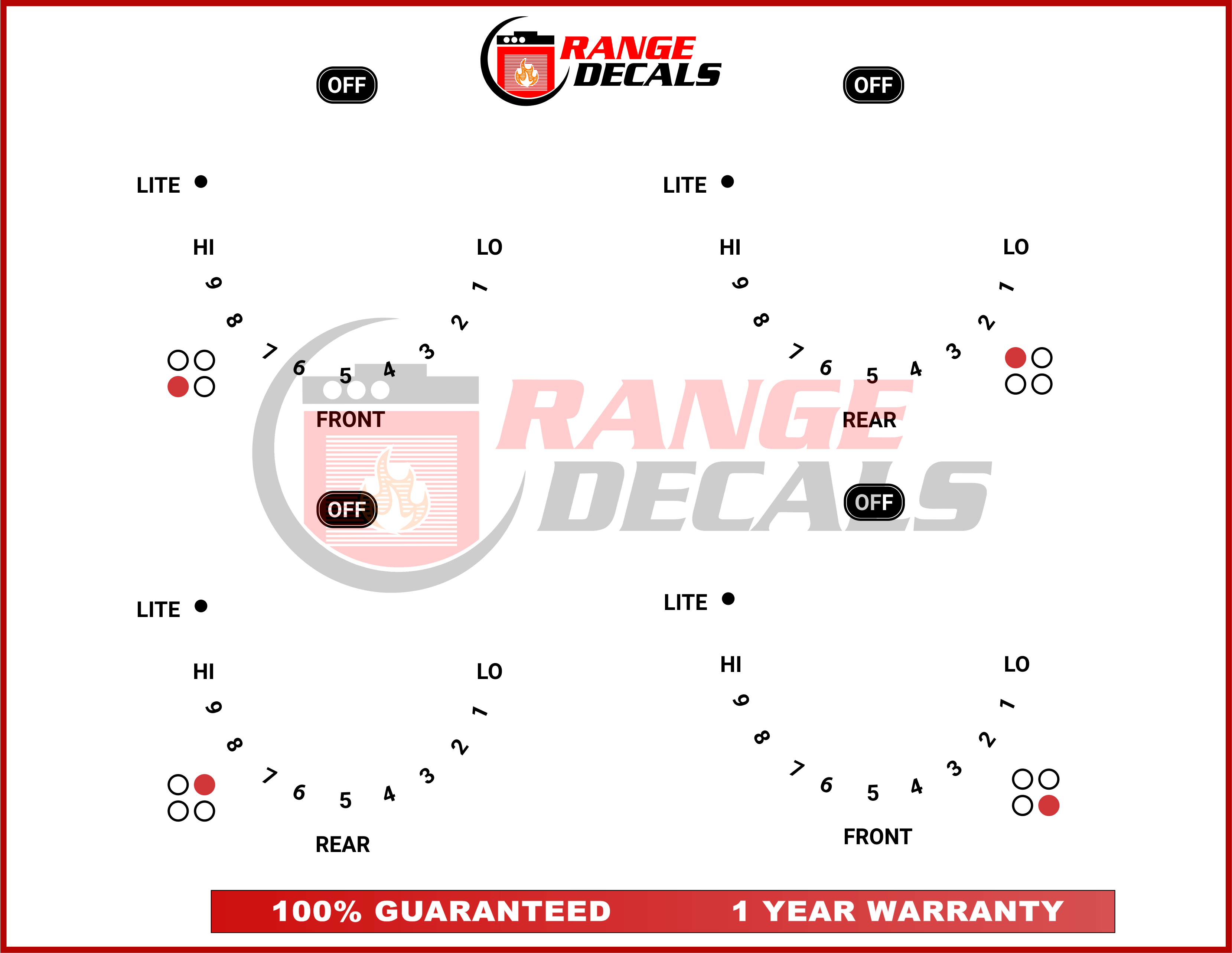 GE Stove Decals |85| Range Decals