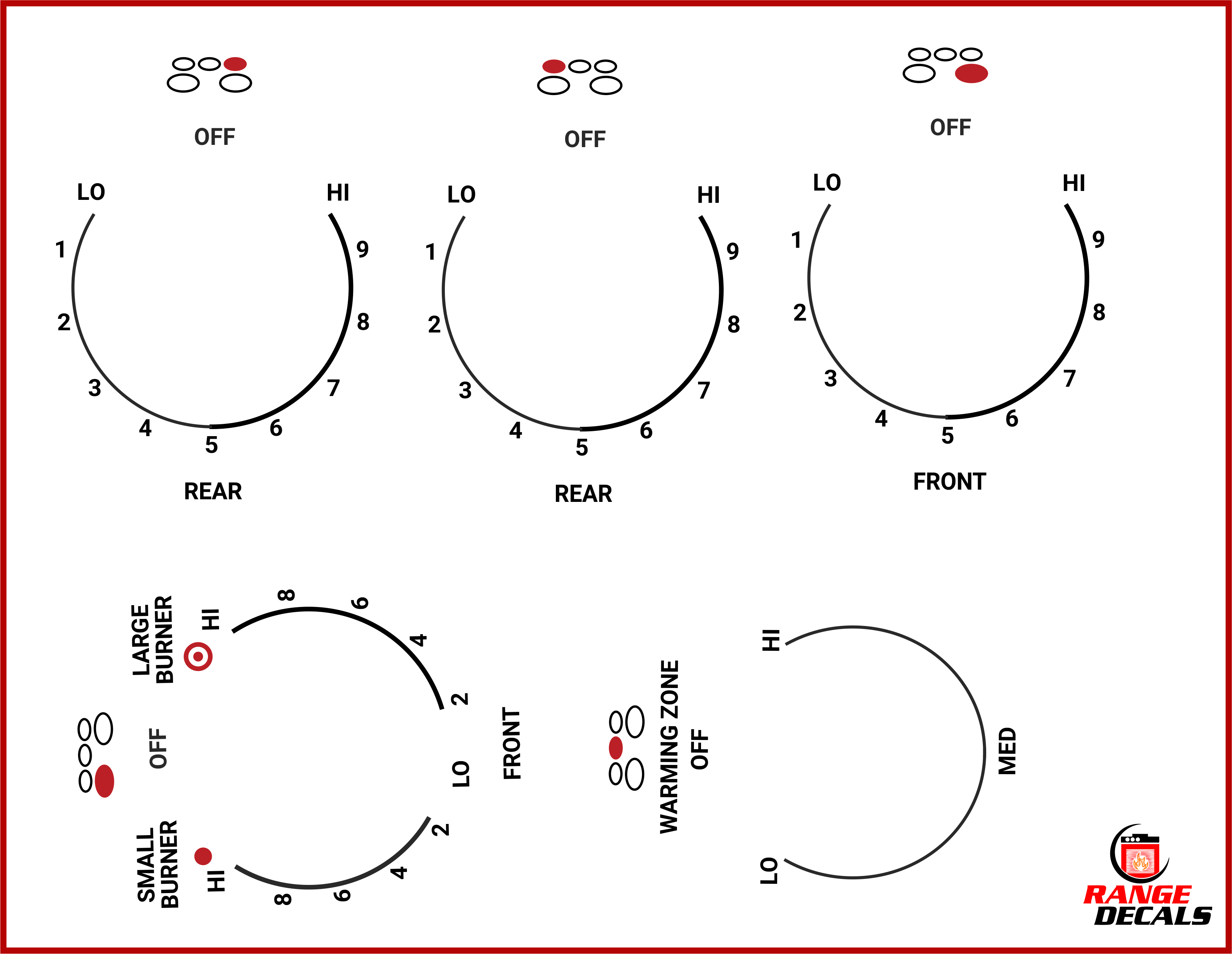 GE Stove Decals |18| Range Decals
