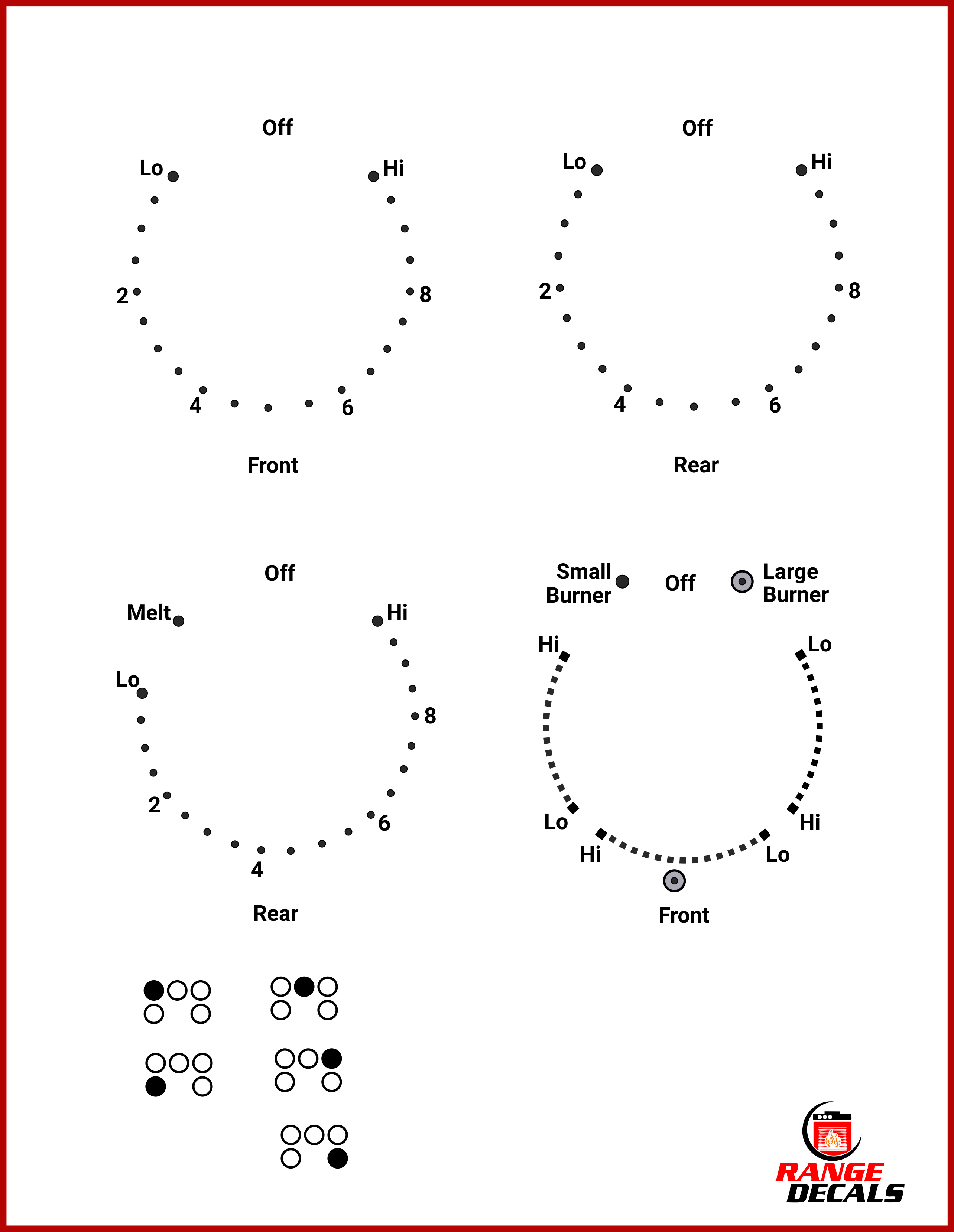 GE Stove Decals |73| Range Decals