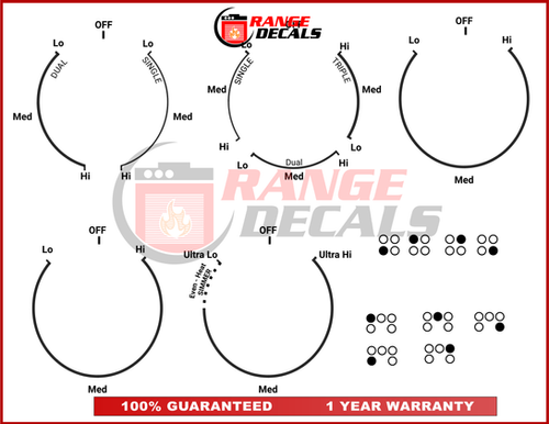 KitchenAid Stove Decals | 7 | Range Decals | Range Decals
