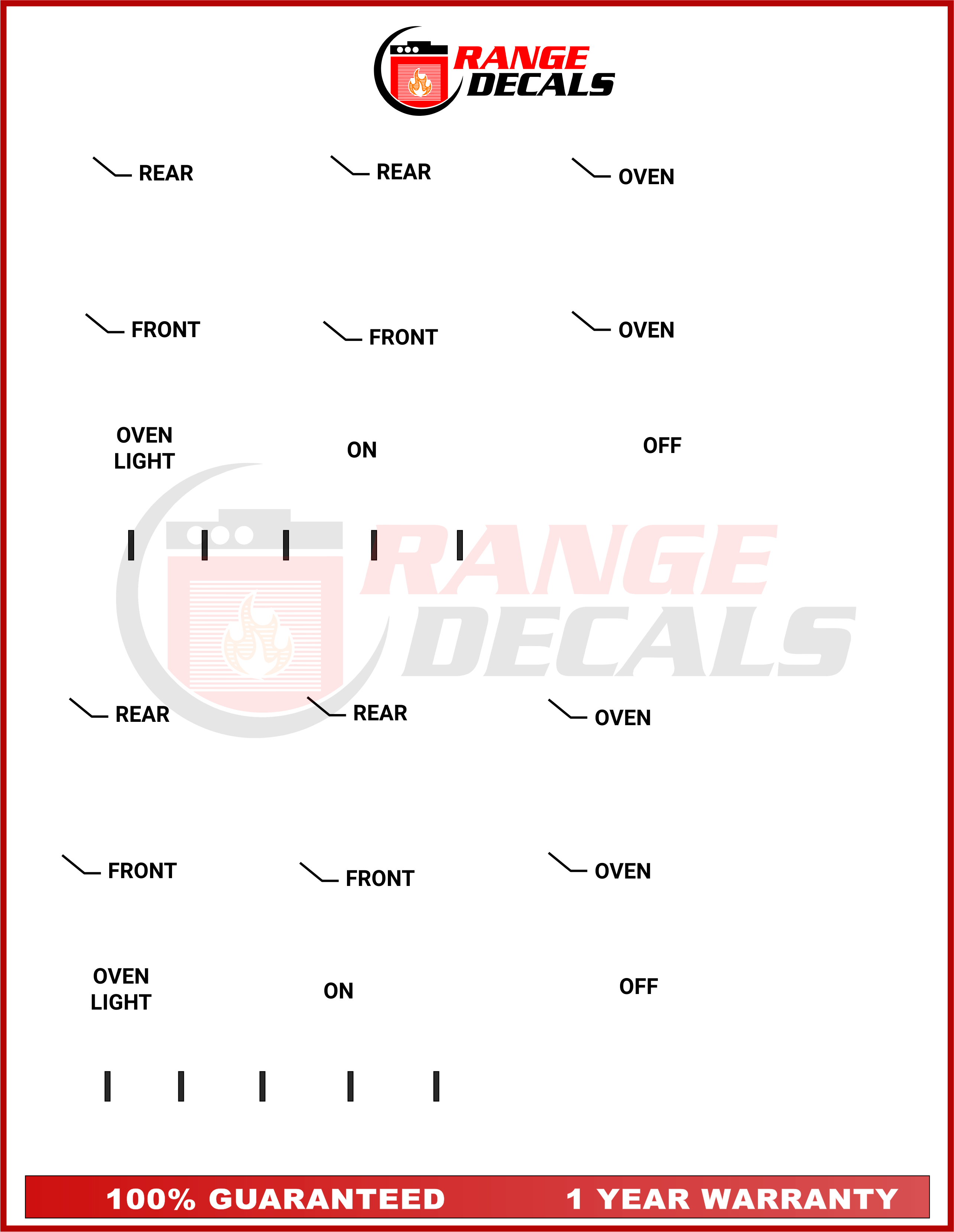 Viking Stove Decals |5| Range Decals