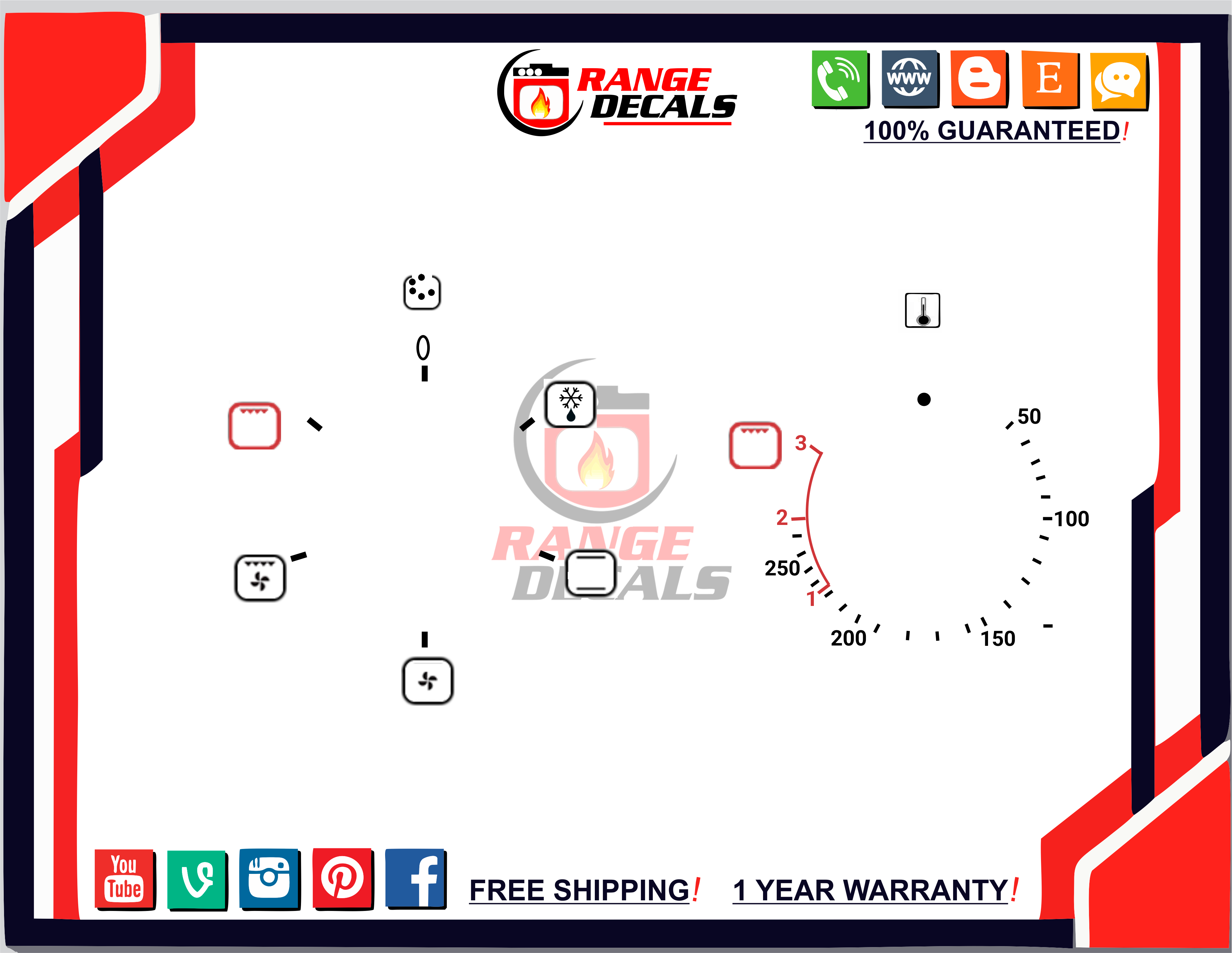 Bosch HBT294 Decals | Range Decals
