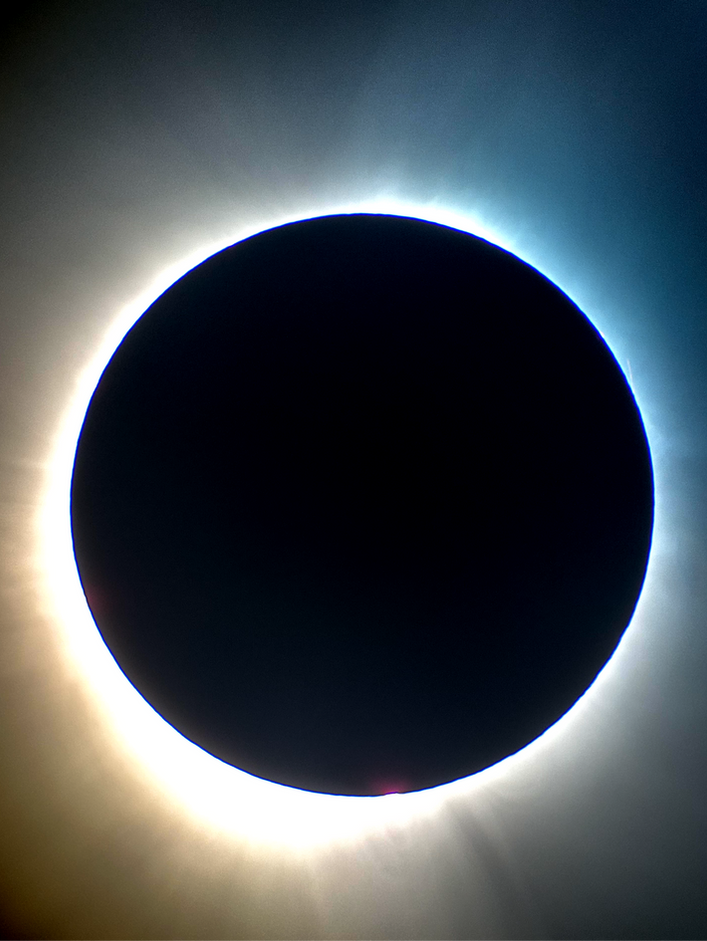 Total Solar Eclipse during totality in April 2024.