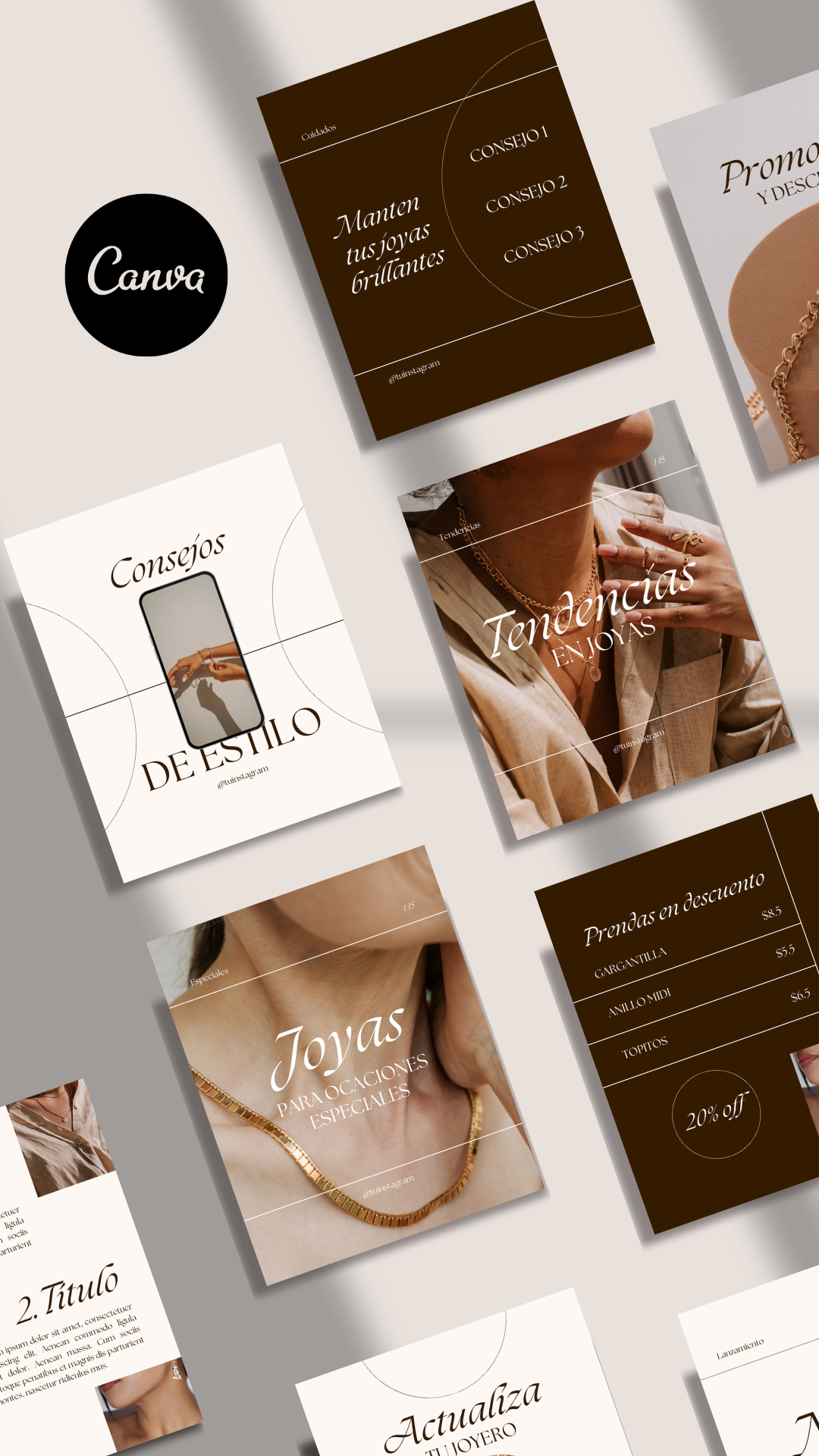 Plantillas Canva "Joyería"