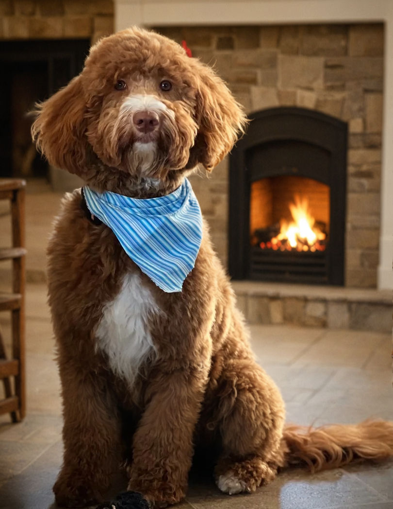 Thirty-eight-pound Beechwood medium Goldendoodle, Swayze