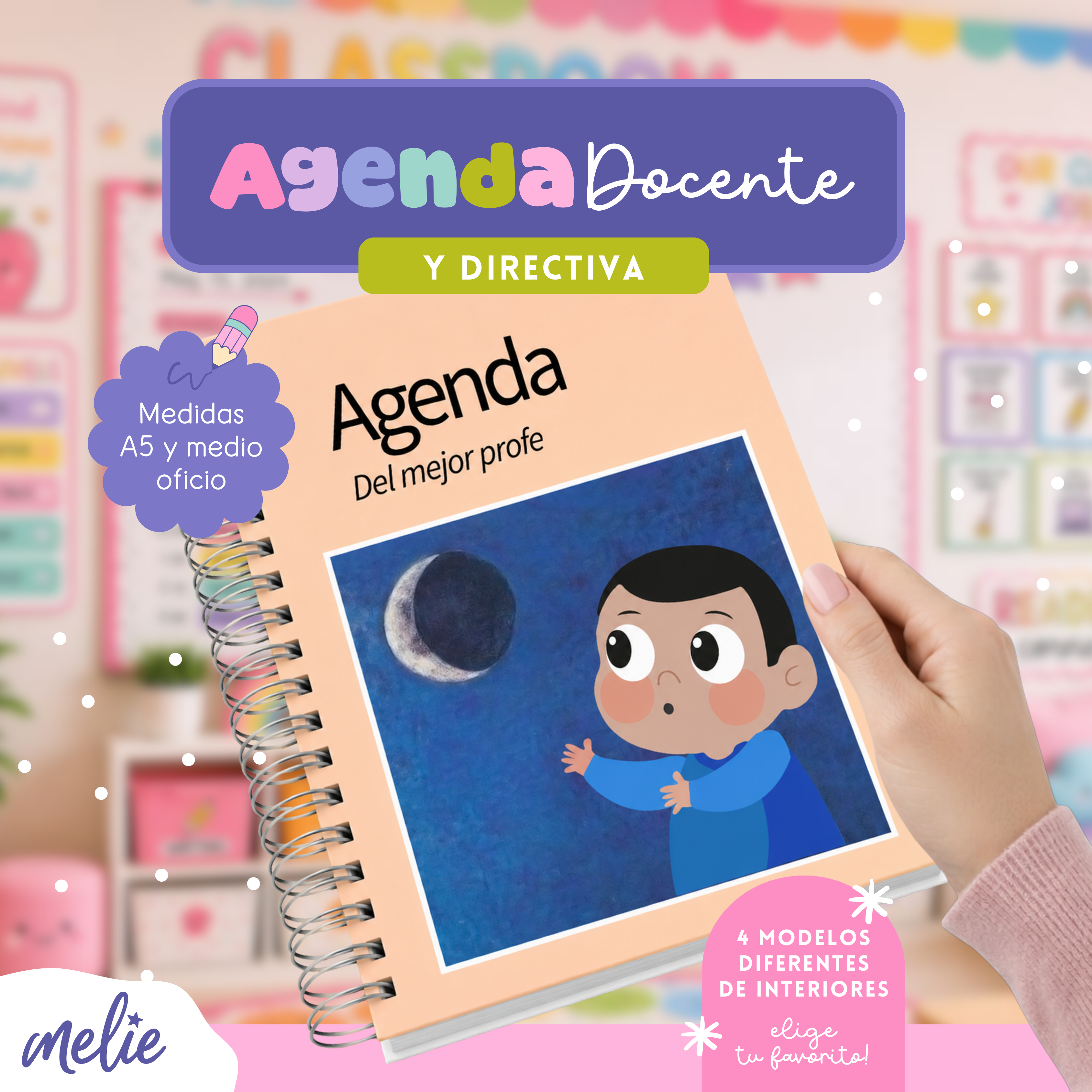 Agenda modelo clásico beige