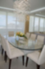 Oval Glass Table