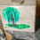 Thumbnail: Hand painted white oak box urn with painted weeping willow tree.