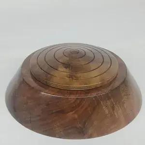 Thumbnail: Black Walnut Burl Saucer Cremation Wall Mounted Urn