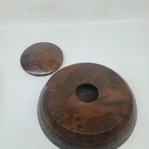 Thumbnail: Wall Mounted Black Walnut Burl Cremation Urn