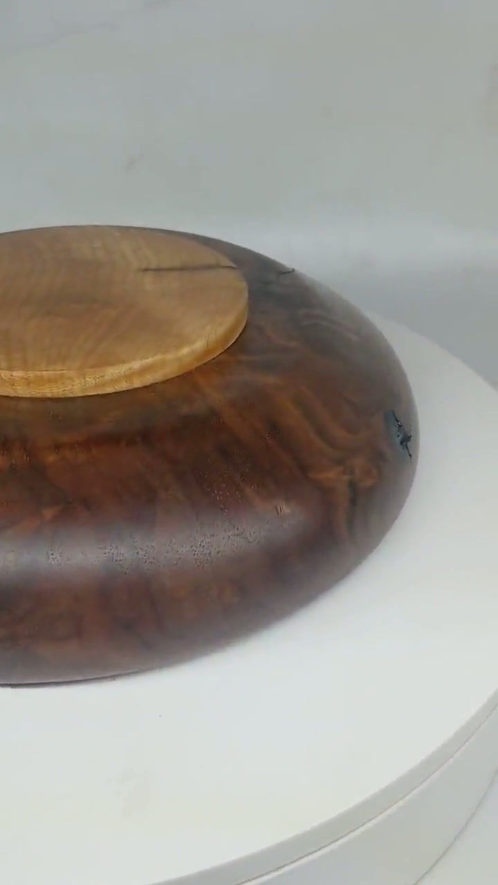Thumbnail: Wall Mounted Black Walnut Burl Cremation Urn