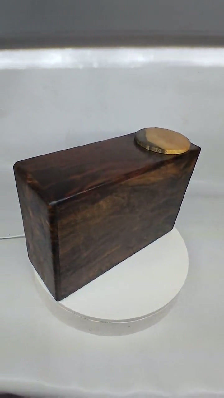 Thumbnail: Black Walnut Burl Shoe Box Urn
