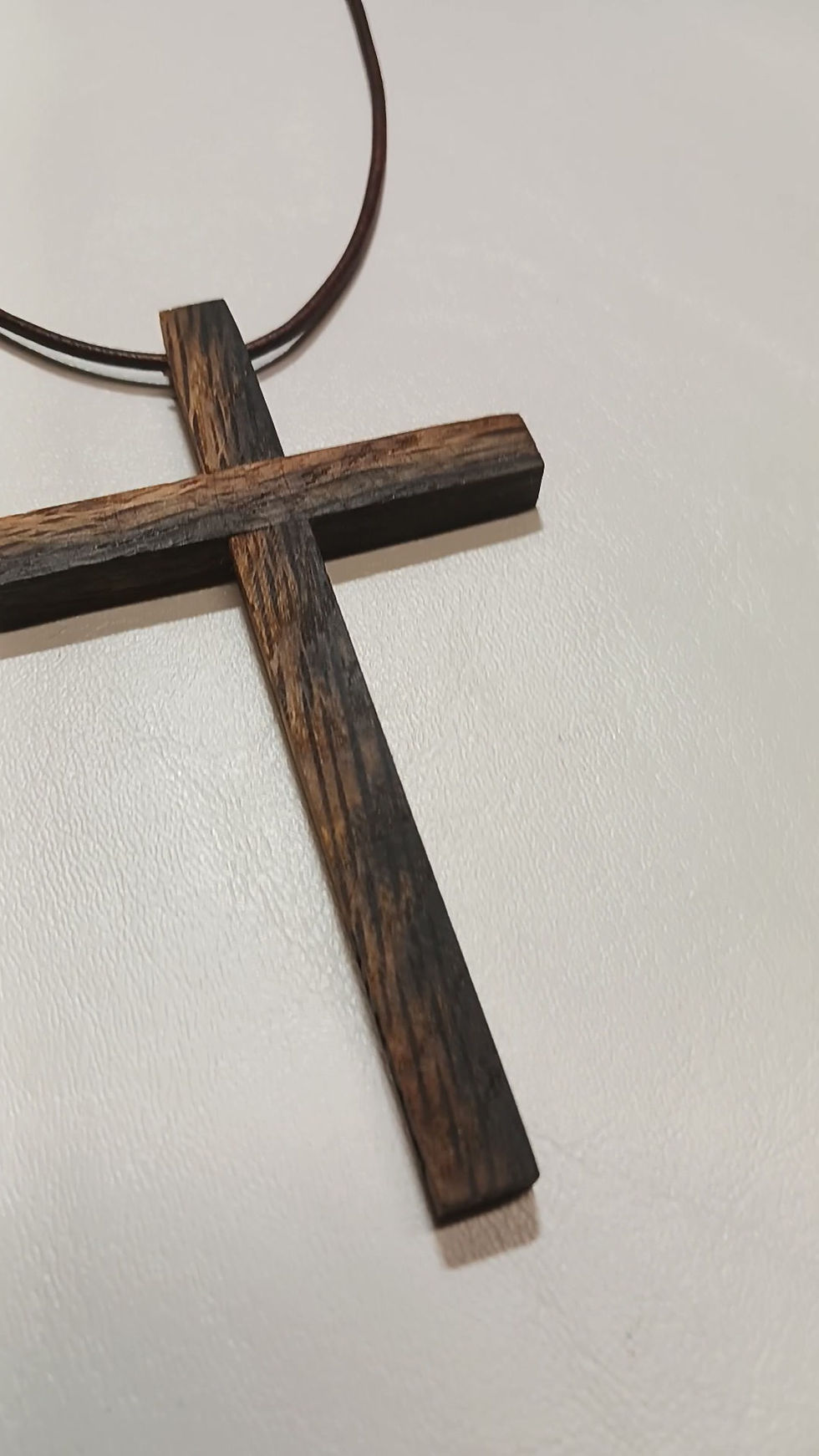 Thumbnail: copy of Blued Oak Hardwood Cross Neckless