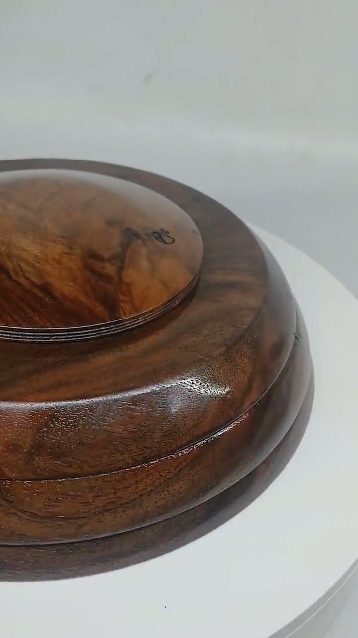 Thumbnail: Wall Mounted Black Walnut Burl Cremation Urn