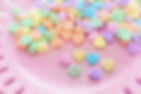 heart-shaped sweets with affectionate words