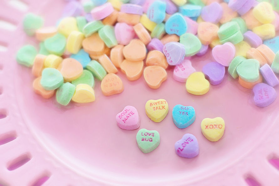 Pastel Candy Hearts