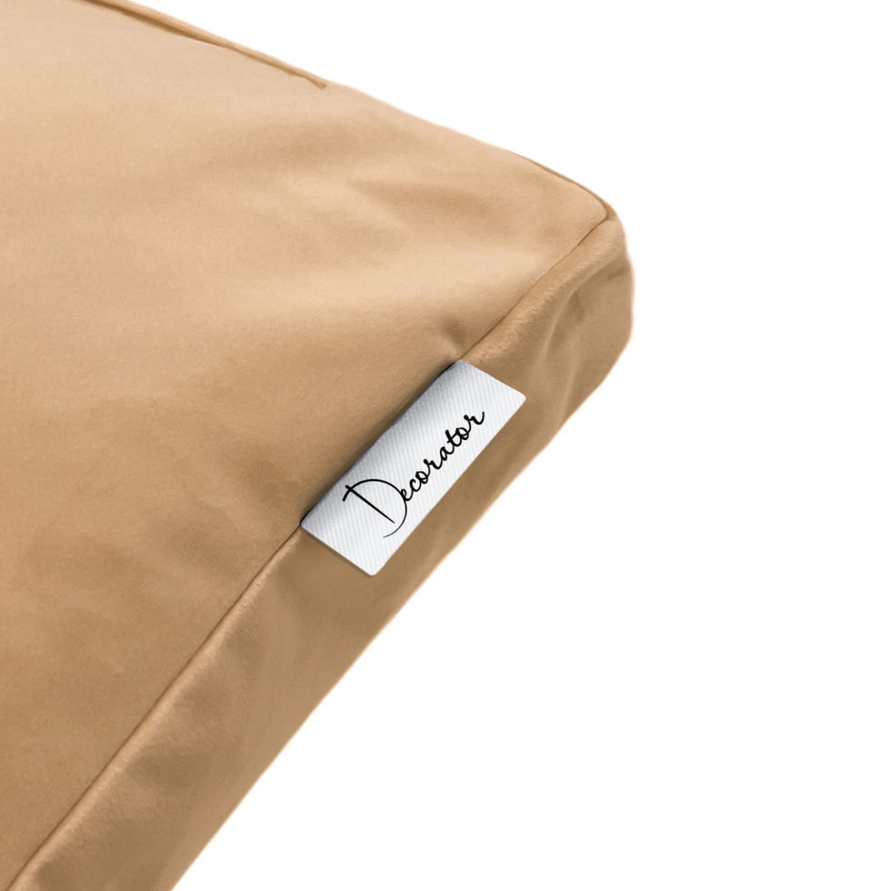 Прев'ю: Подушка декоративна Velour 50x50х5 кремовий