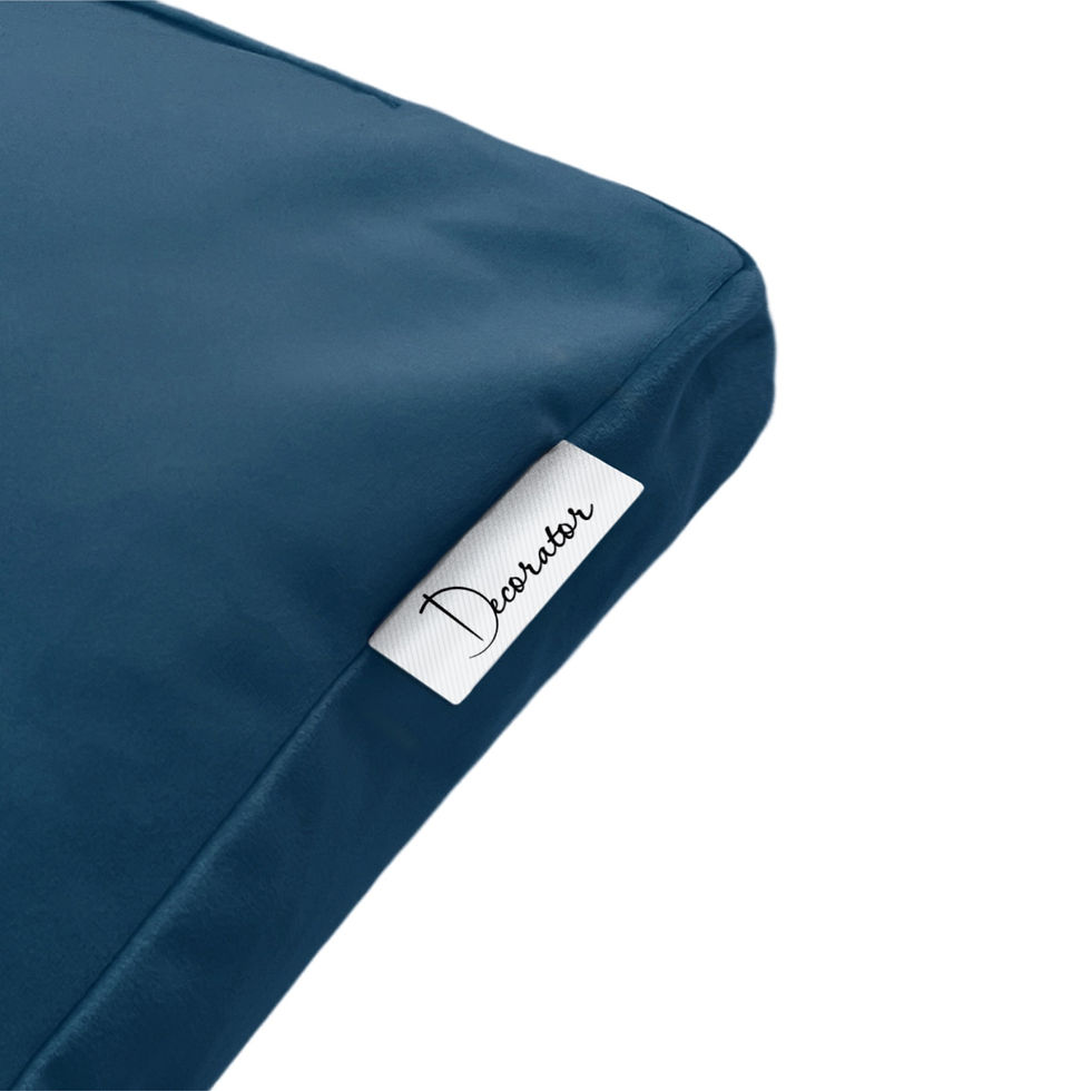 Прев'ю: Подушка декоративна Velour 50x50х5 сіро-синій