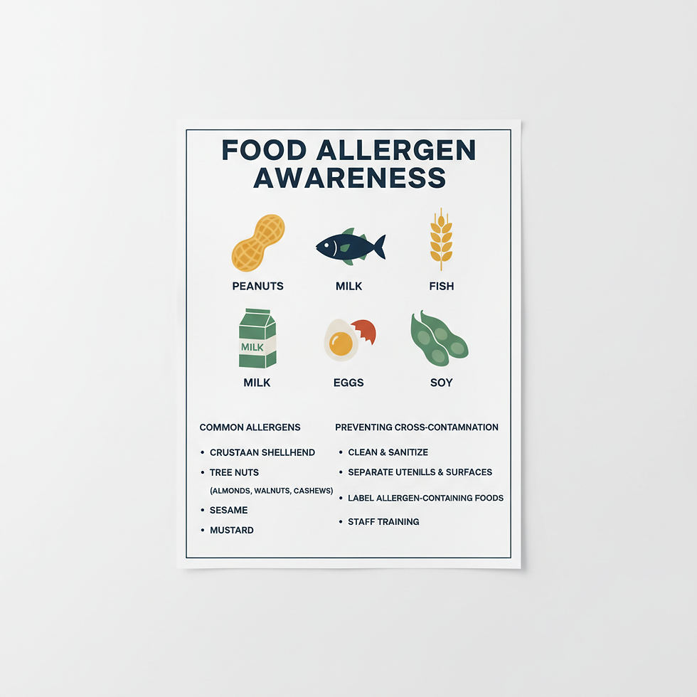 Food Allergen Awareness Poster
