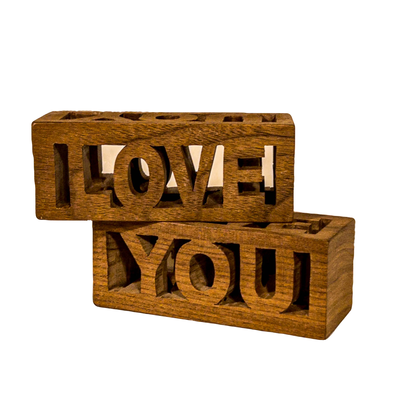 3D LOVE YOU Cube Wood Art