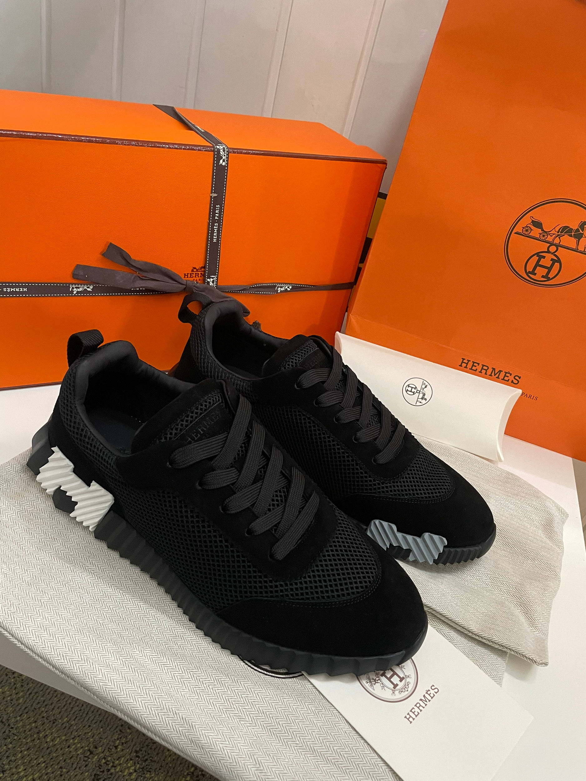 Hermes Bouncing Black on Black 