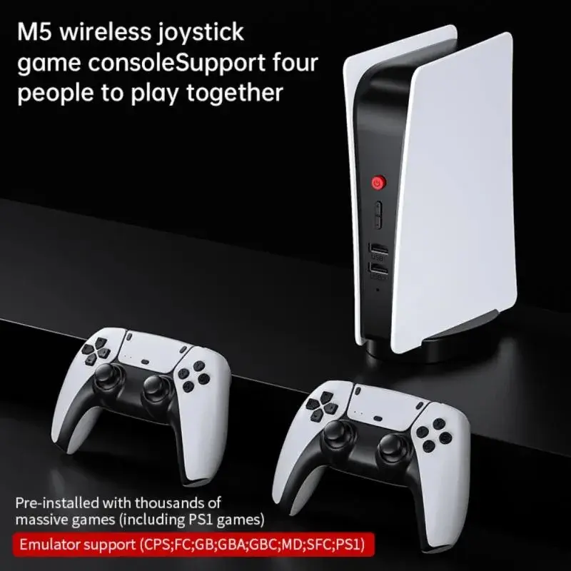 Thumbnail: M5 wireless game console with two joysticks, supports 4 players, 1000s of pre-installed games