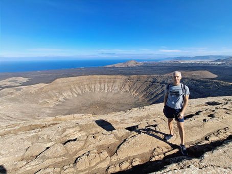Panorama dalla cima della Caldera Blanca a Lanzarote
