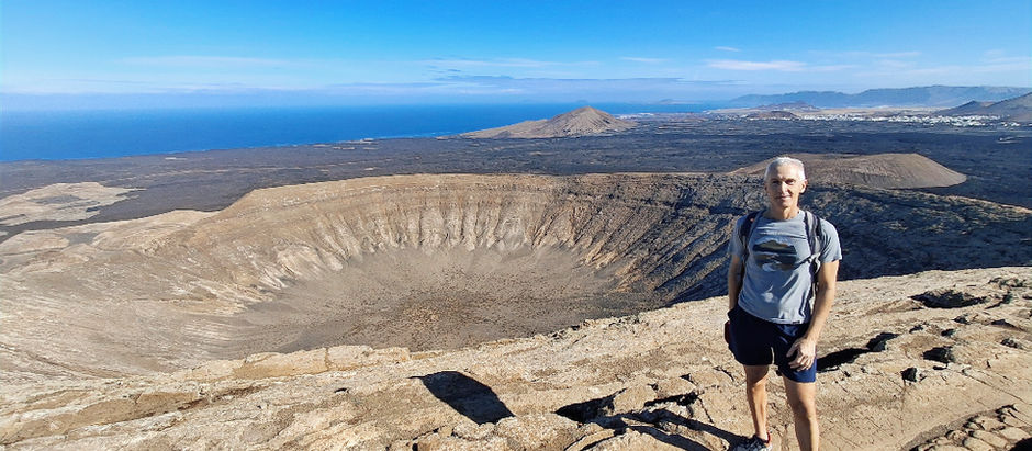 Panorama dalla cima della Caldera Blanca a Lanzarote
