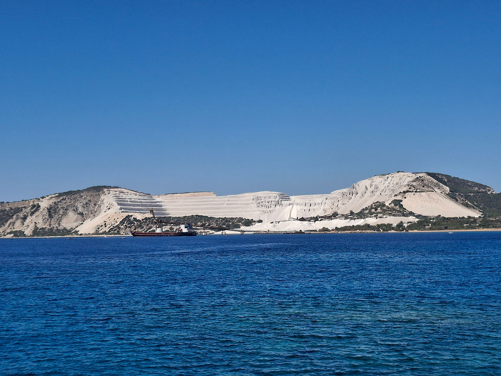 la miniera dell'isola di Gyali