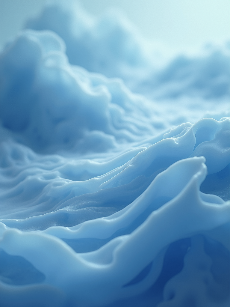 Soft abstract teal and blue patterns representing calm