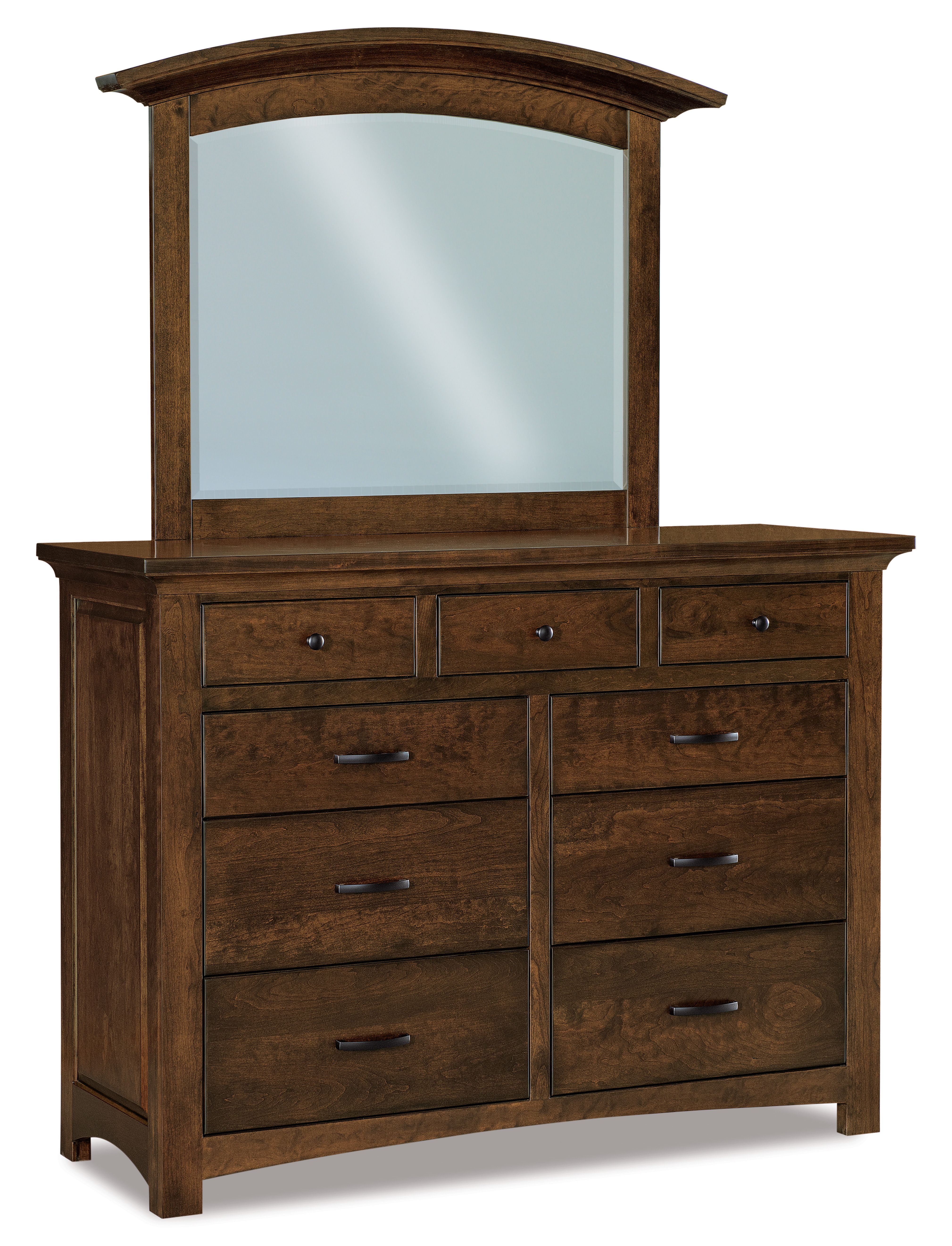 Abby Beveled Mirror - Arch (42½w, Sap Cherry)