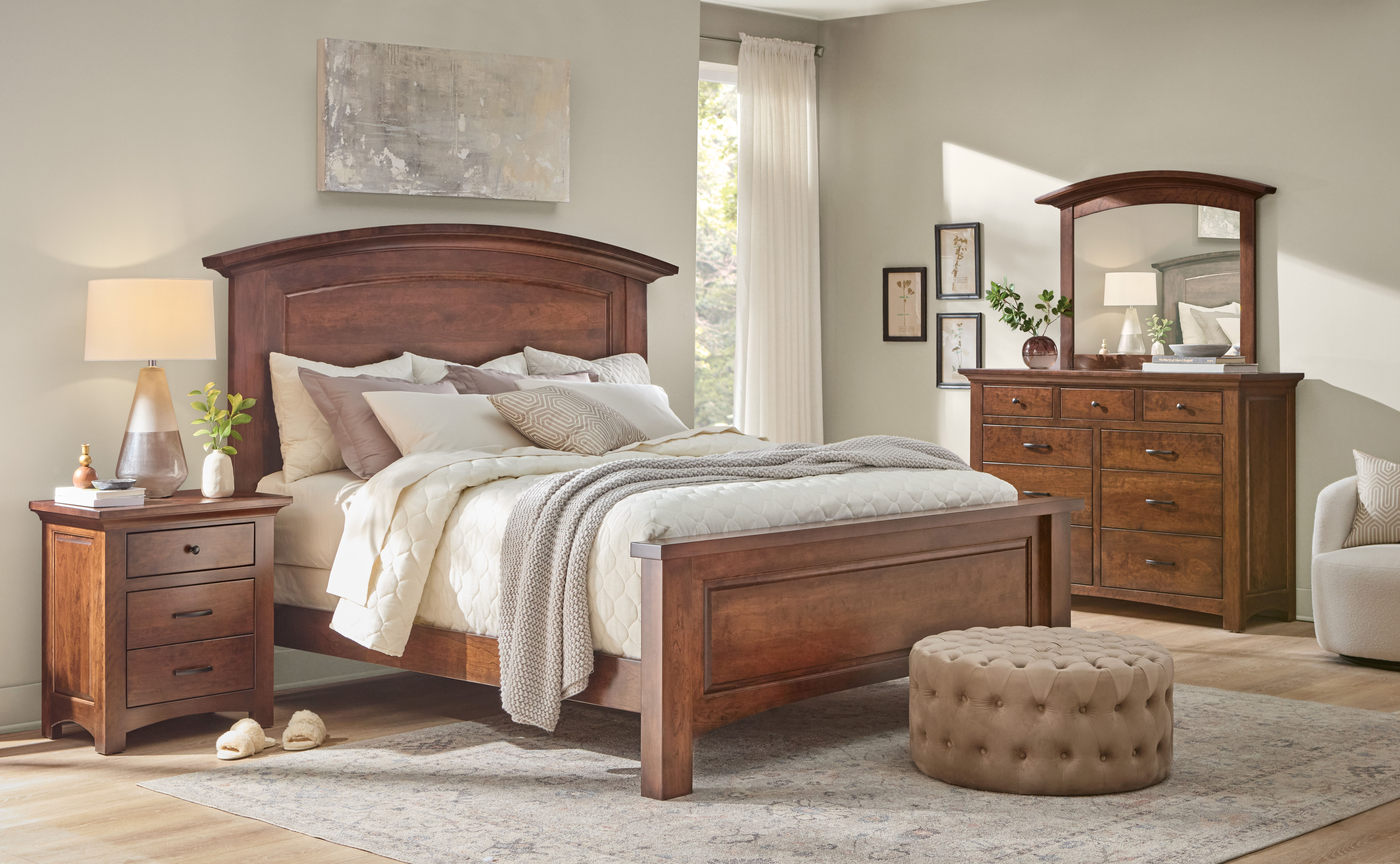 Abby Bed, King Size (Sap Cherry)