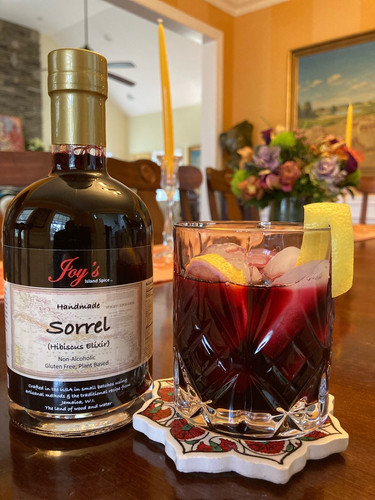 Sorrel Hibiscus Elixir. 12fl oz | Joy's Island Spice
