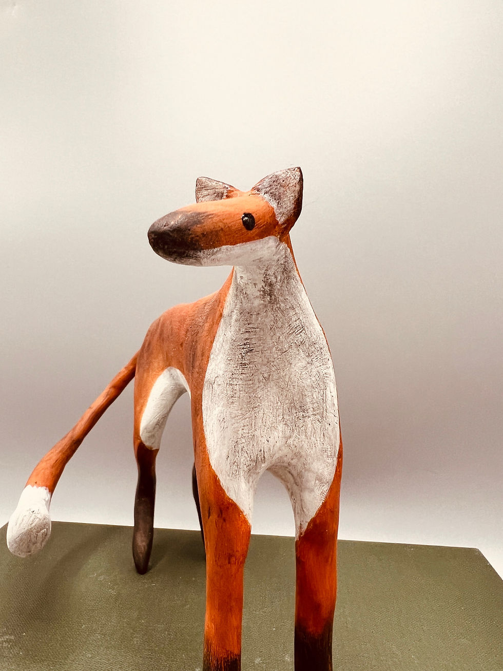 Thumbnail: Small Standing Fox Sculpture