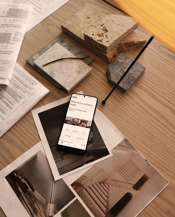 Eclat App on Interior Design Table