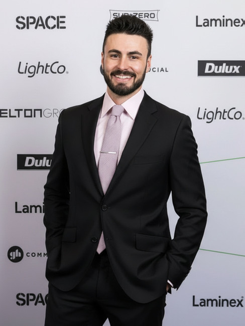 Jesse Hayes representing Eclat at Design Awards