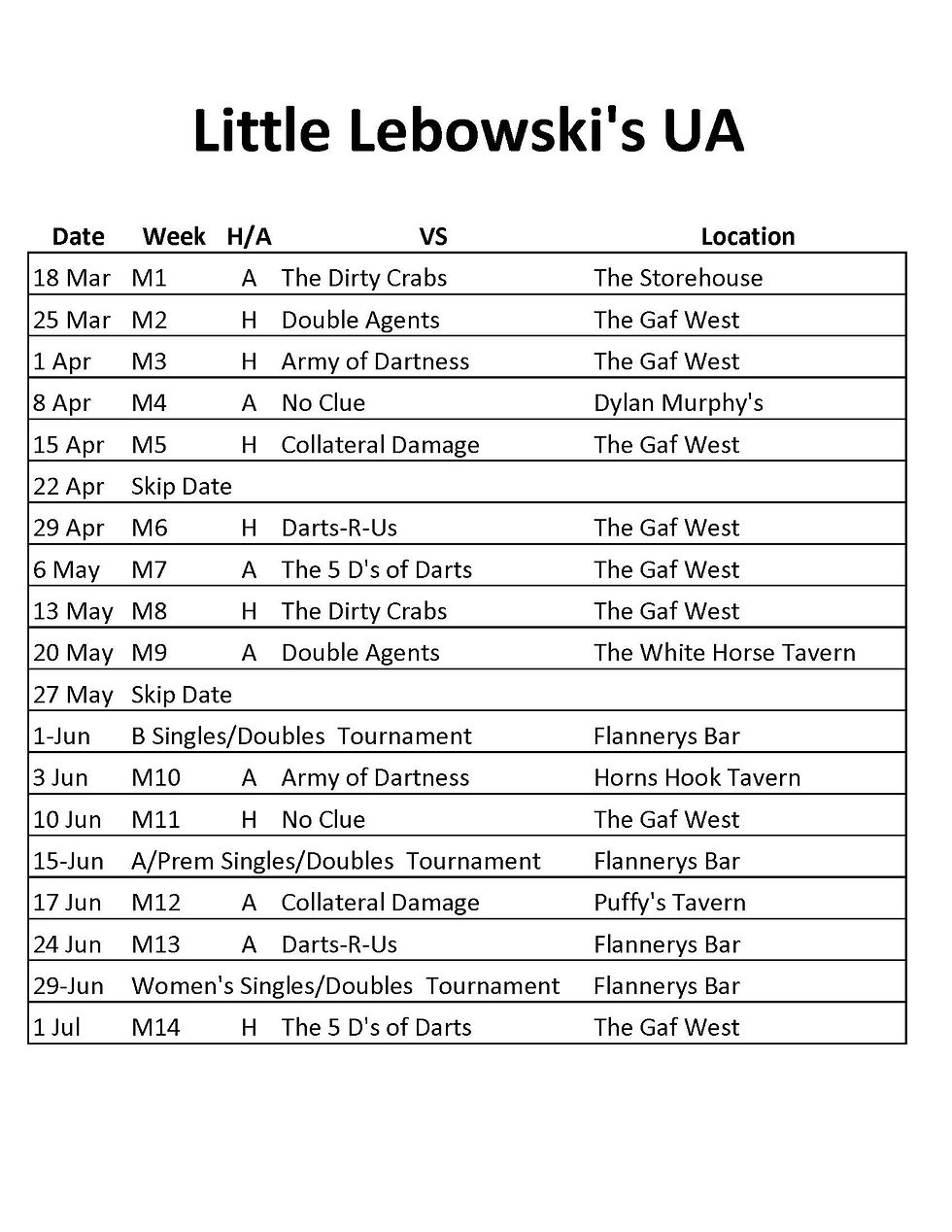 little lebowskis ua