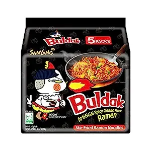 New Samyang Ramen/Spicy Chicken Roasted Noodles, 4.94 oz (Pack of 5)