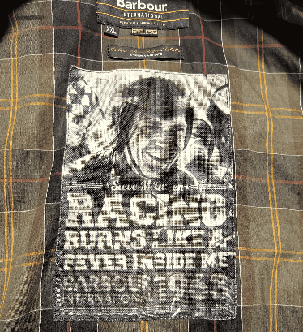 Thumbnail: Tobacco brown Barbour jacket | Biker style waxed jacket | Mens Clothing | Barbour Steve McQueen