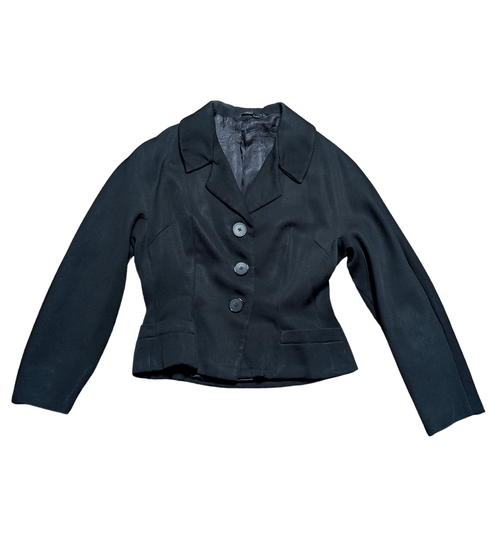 Vintage Black Cropped Jacket | 1970s Jacket | Vintage Clothing | Fashion History