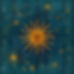 90s celestial aesthetic. Sun with a face and radiating rays, surrounded by stars and shooting stars on a deep blue background. Celestial and mystical mood.