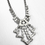 Thumbnail: Vintage Art Deco Diamante Drop Necklace back close up