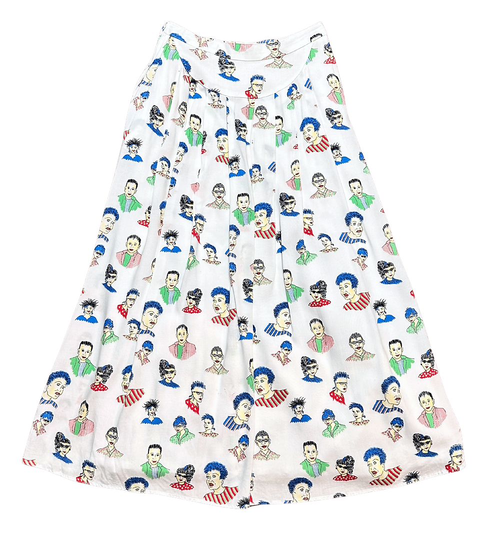 Thumbnail: Novelty Print Skirt | 80s Statement Skirt | Retro Clothing | Vintage Style