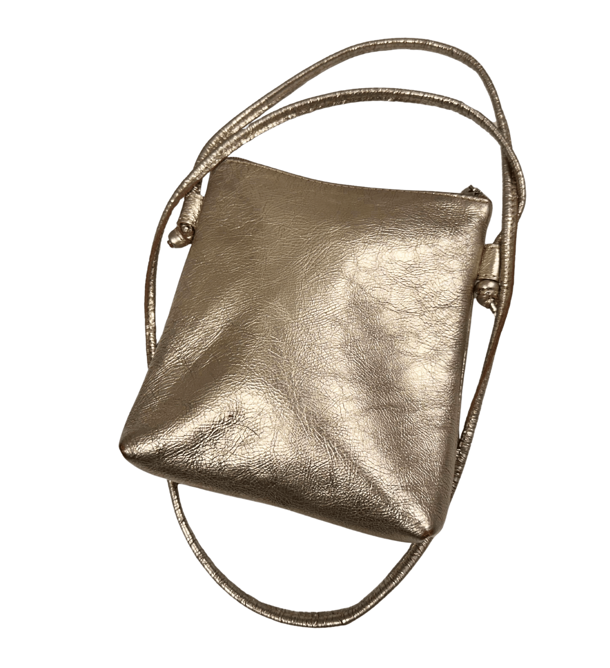 Vintage Handbag | 1990s Gold Leather Crossbody Bag | 1990s Fashion