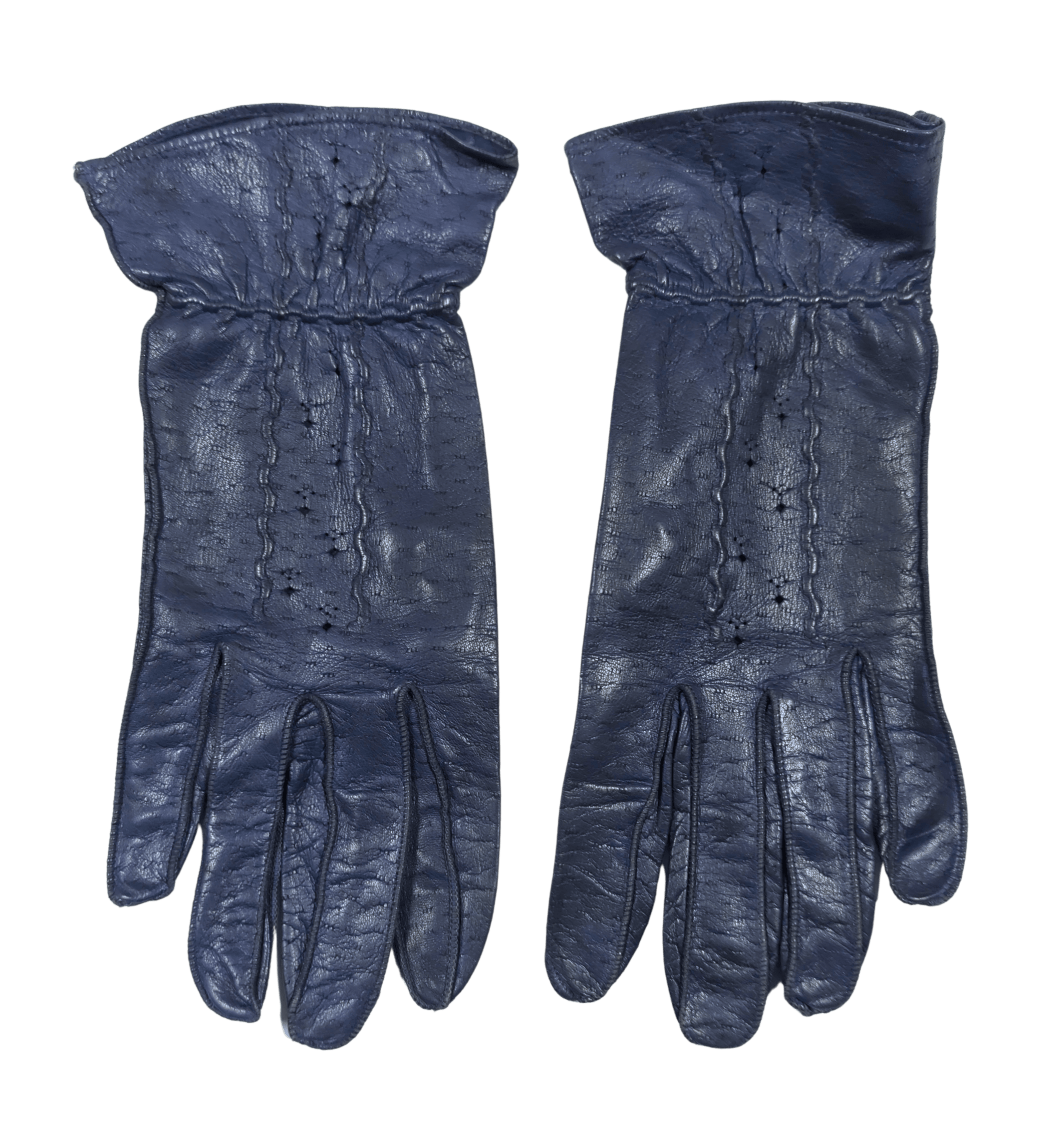 Vintage Gloves | 1970s NavyLeather Gloves | Vintage Accessories | 1970s Style