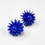Thumbnail: 1960s Vintage Blue Plastic Flower Earrings