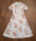 1970s Vintage Autumnal Print Shirt Dress UK Size 10