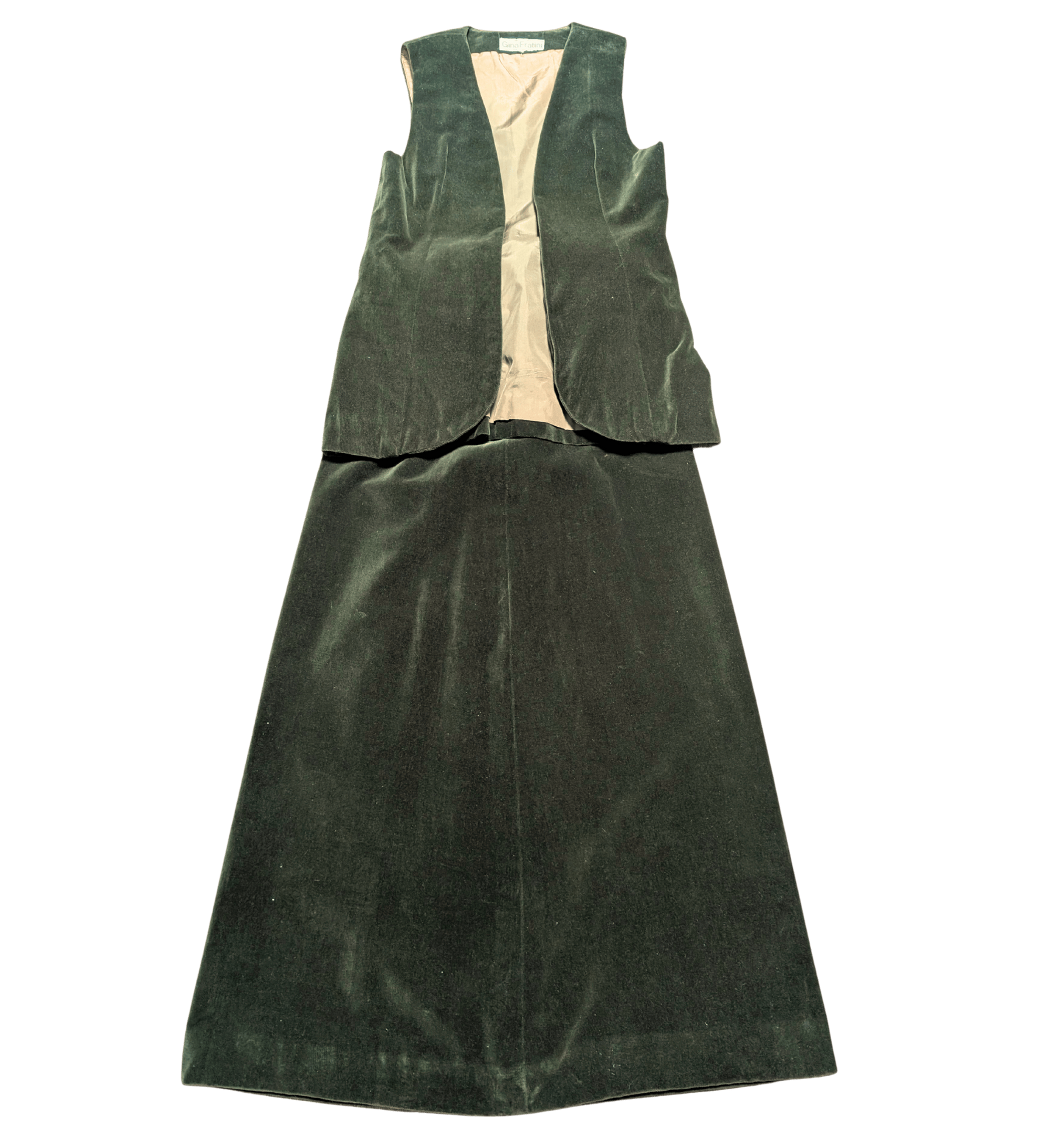 Gina Fratini velvet suit | boho vintage co-ord | fashion history | vintage clothing