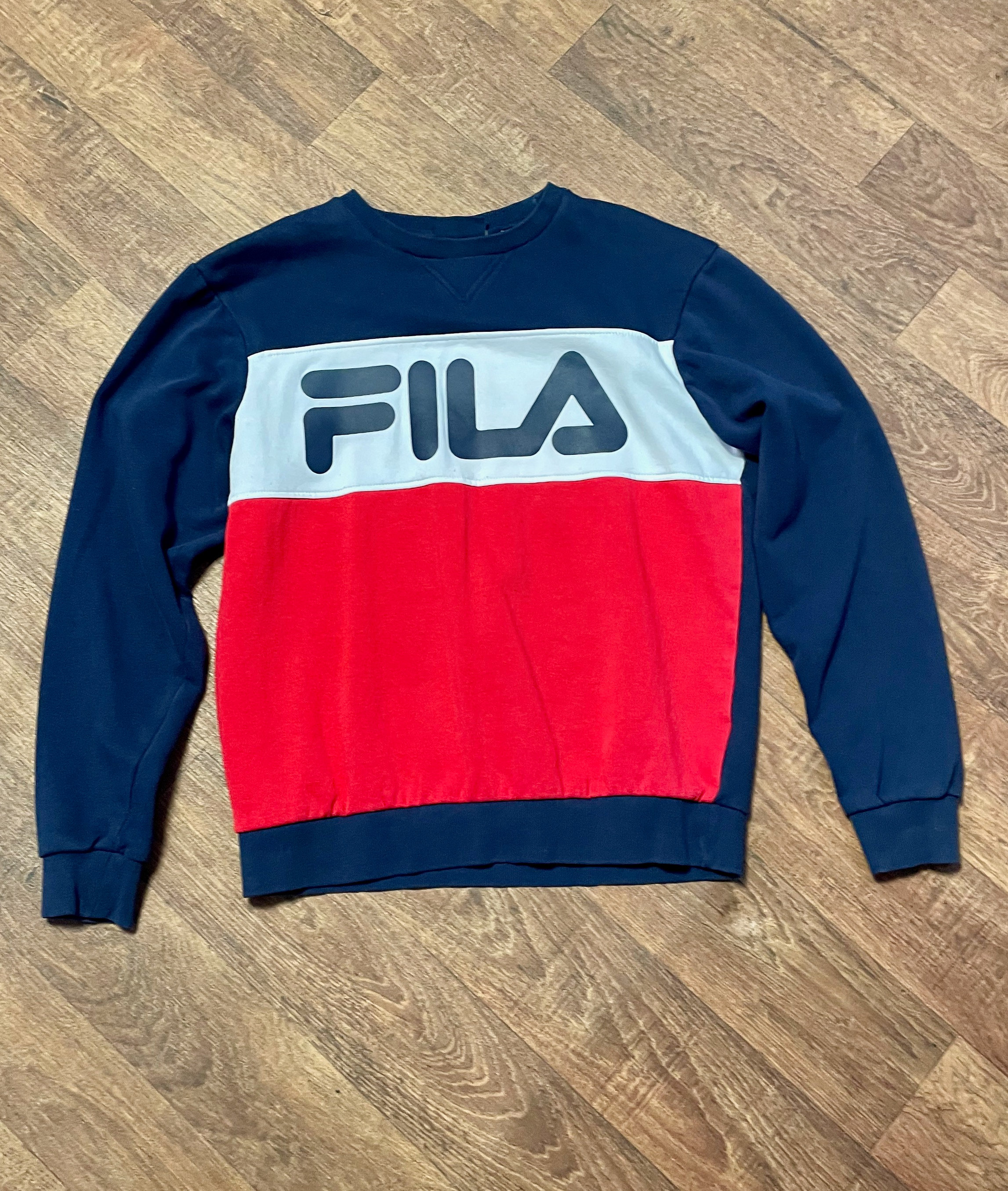 Mens Retro Fila Sweatshirt Size Small 